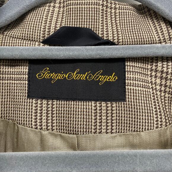 Vintage Giorgio Saint Angelo Womens Size 12 Houndstooth Plaid Wool Blazer - Picture 5 of 6